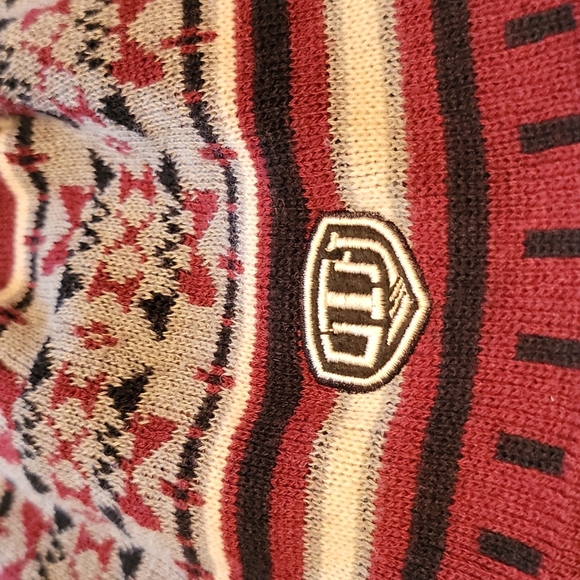 NHL OLD TIME HOCKEY 🏒 Deep Red|White|Gray Embroided Beanie Hat w/Braided Tassel - Picture 7 of 14